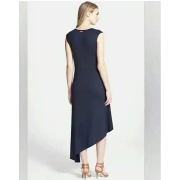 Michael Kors Black Modal Dress Tank Asymetrical Hem Stretch Hi Low Medium - Picture 2 of 13